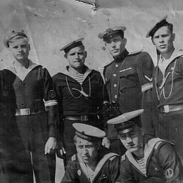 1950 год, День ВМФ СССР, Коткин 2-й справа.