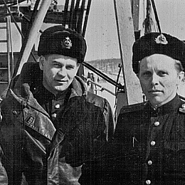 1957 год, март, Совгавань, Коткин П.М. слева.