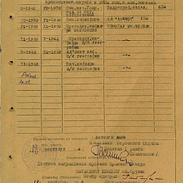 Послужной список прохождения службы в КА и ВМФ от 18 сентября 1944 г. (с.2).