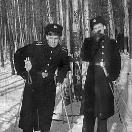 1975. Парголово. Лыжный кросс. Грамолин, Потехин.