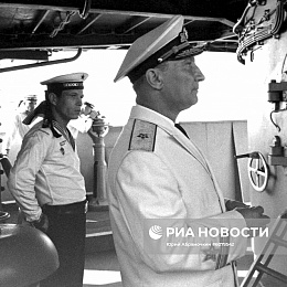 Контр-адмирал Гонтаев А.М. 1-й командир 15 Краснознаменной эскадры подводных лодок.