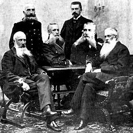 Братья Римские-Корсаковы из Тверской губернии. Слева направо: Александр, Николай, Сергей, Алексей, Петр, Василий.